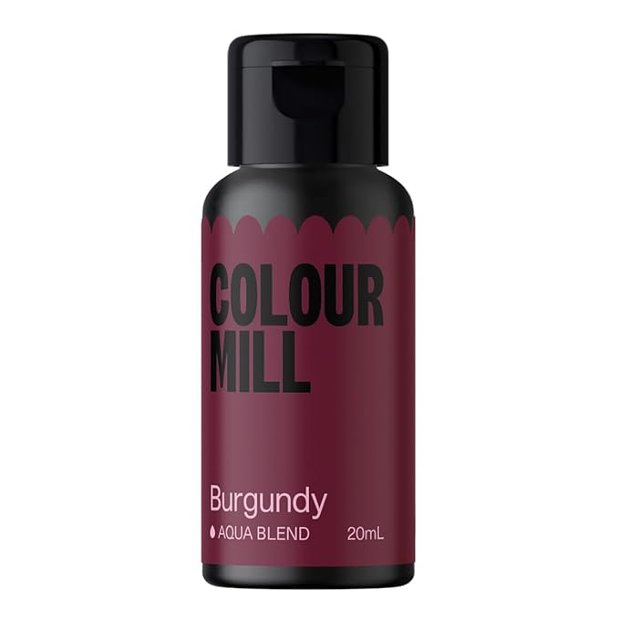 Colour Mill Aqua Blend Water-Based Food Coloring, 20 Milliliters Burgundy by ColourMill