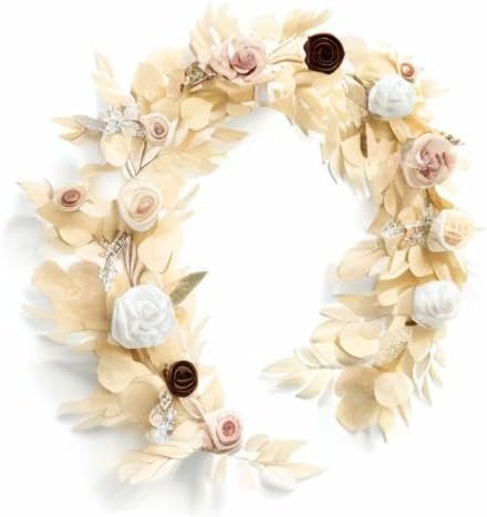 Ling's moment 5FT Artificial Flower Garland Fake Rose Eucalyptus Garland Arch - Image 5
