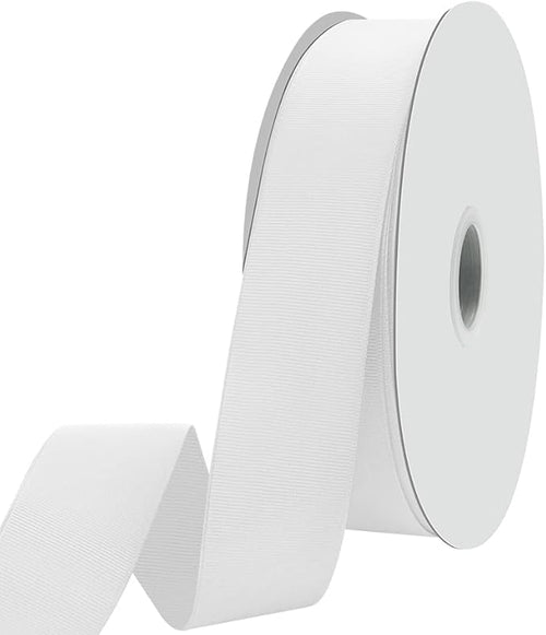 1-1/2" X 100 Yards White Grosgrain Ribbon, Premium Grosgrain Ribbon by KMERLIFE