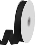 1" X 100 Yards Black Grosgrain Ribbon, Premium Grosgrain Ribbon by KMERLIFE