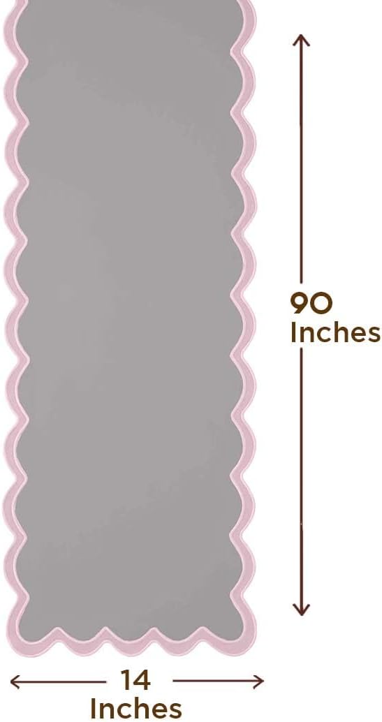 Folkulture Table Runner | Table Runners 90 inches Long | Scallop Table Runner - Image 3