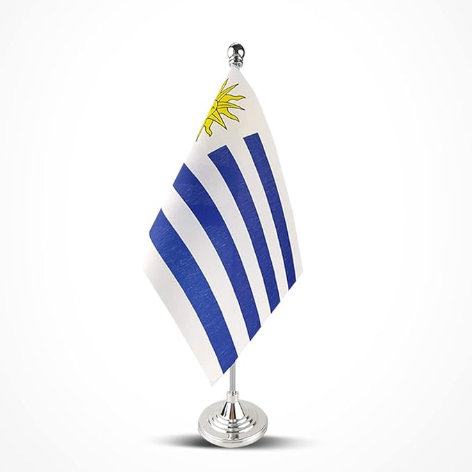 Uruguay Flag Uruguayan Flags, Small Mini Uruguayan Desk Flag, Used by Mflagperft