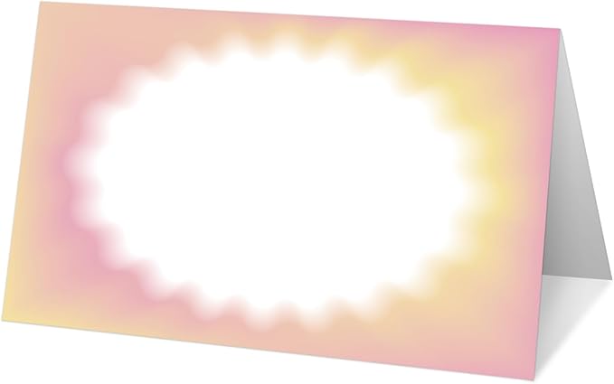 25 Color Gradient Place Cards for Table Seating, Tent Cards for Birthday Bridal by Yuansail
