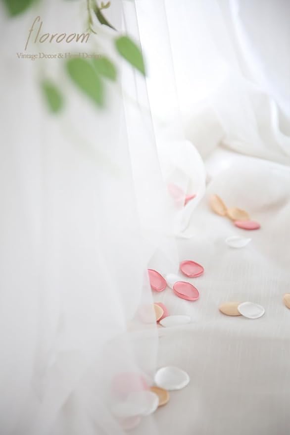 Floroom 300pcs Rose Petals Champagne Pink Faux Silk Flower Petals - Image 3