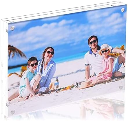 1Pack Acrylic Picture Frame, 5x7 Clear Double Sided Photo Frame, Magnetic Photo by JUOIFIP