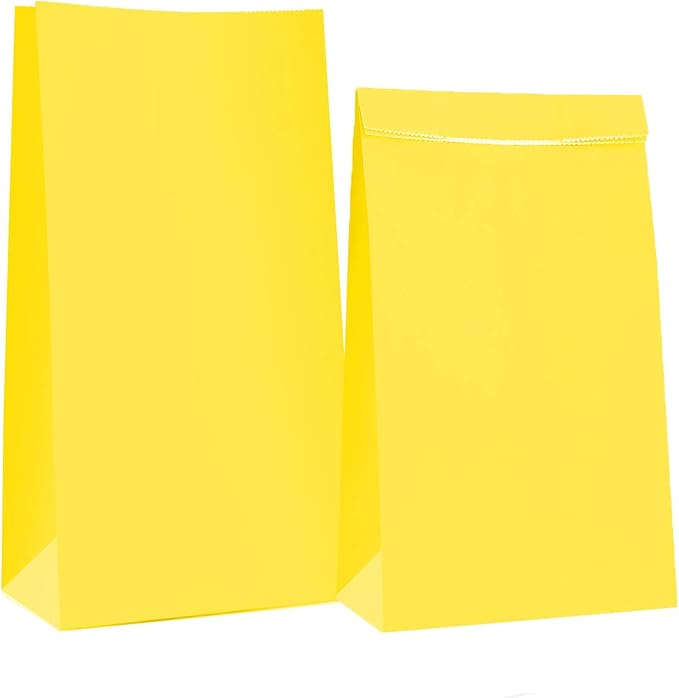 Oletx 30-Pack Yellow Party Favor Paper Bags, Babyshower, School Activities by Oletx