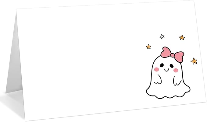 25 Pack Halloween Place Cards, Editable Name Cards by WwongxianB
