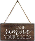 Rustic Wooden Sign 'Please Remove Your Shoes' by Eletina