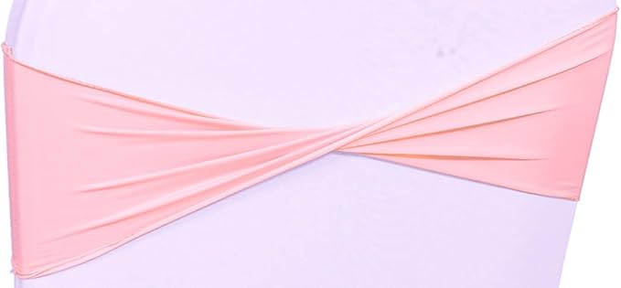 VDS Pack of 50 PCS | Dusty Rose | Spandex Chair Sashes Bows Without Buckle | - Image 3