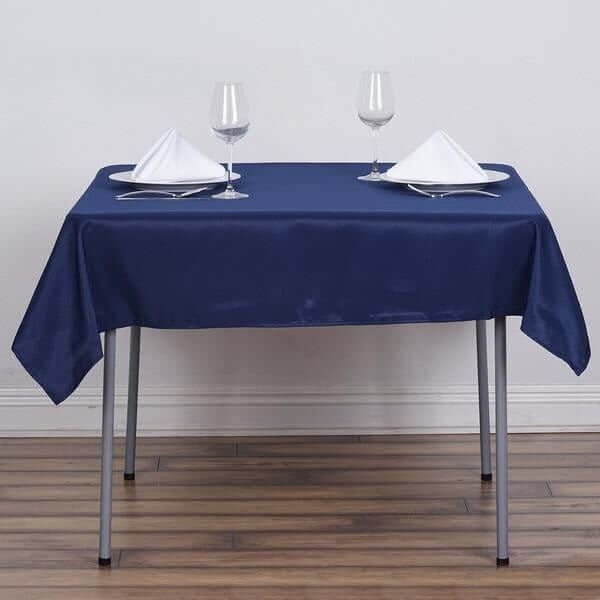 Efavormart 54x54 Navy Blue Wholesale Linens Seamless Polyester Square Linen by efavormart