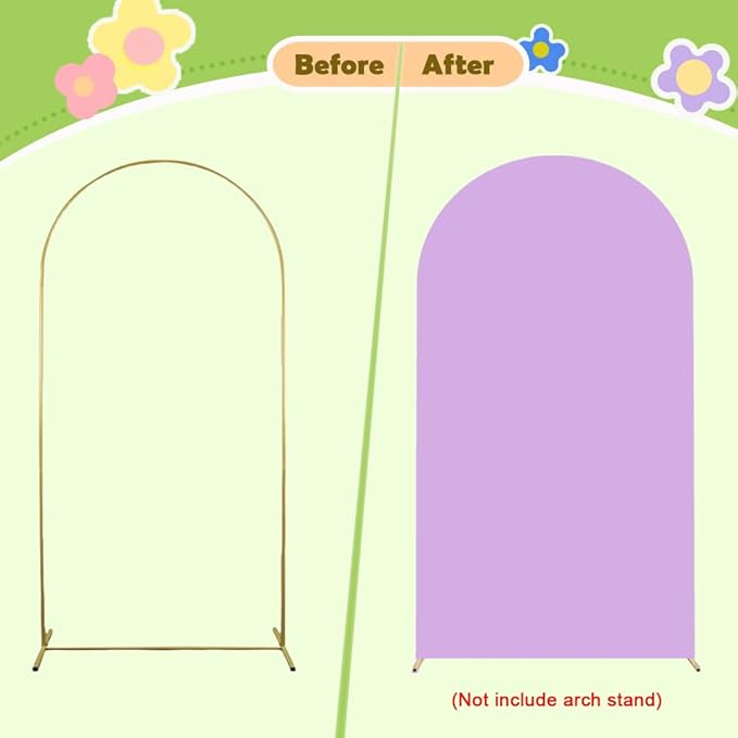 Lavender Arch Cover 7.2ft Purple Arch Backdrop Covers Halloween Chiara Arch - Image 3