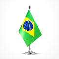 Brazil Flag Brazilian Flags, Small Mini Brazilian Desk Flag, Used by Mflagperft