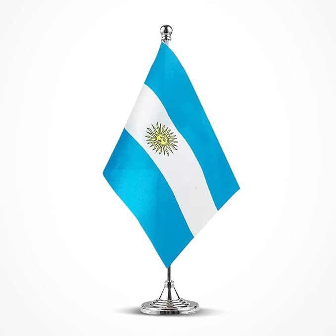 Argentina Flag Argentine Flags, Small Mini Argentine Desk Flag, Used by Mflagperft