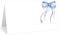 25 Pack Blue Bow Place Cards, Editable Name Cards by WwongxianB