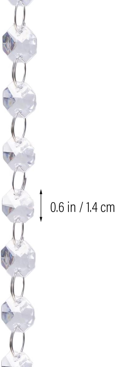 Crystal Clear Acrylic Bead Garland Chandelier Hanging Wedding Decoration 33 FT - Image 3