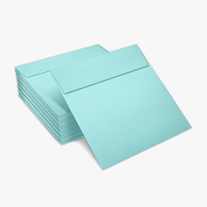 LUXPaper Square Invitation Envelopes | Peel & Press | 5 1/4" x 5 1/4" | Seafoam - Image 5