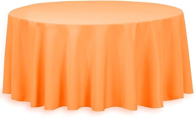 LTC LINENS Orange Round Tablecloth by LTCLINENS