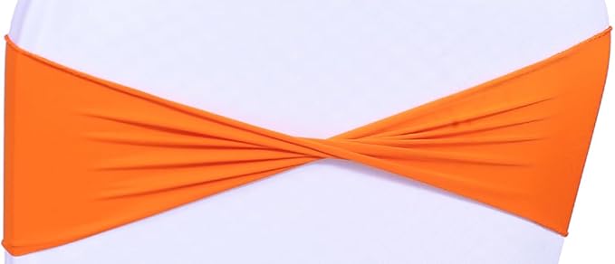MDS Pack of 25 Spandex Chair Sashes Bows Elastic Stretch Dining Chair Bands - Image 2