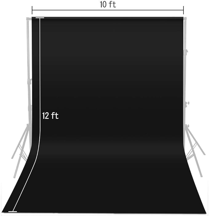 HEMMOTOP Black Photo Backdrop 10x12ft, Large Photography backdrops - Image 8