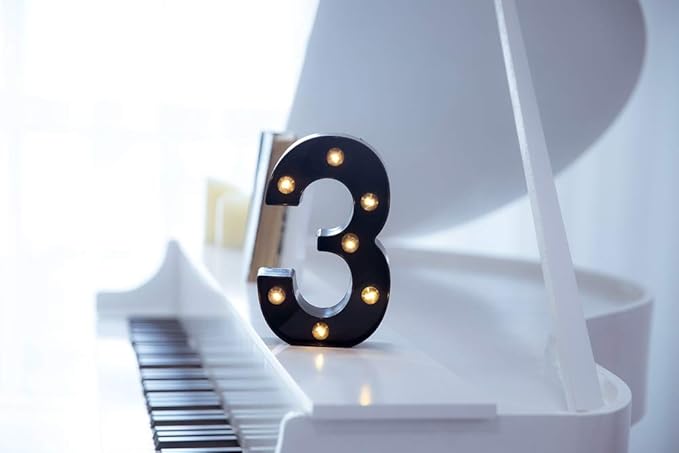 Foaky Black LED Marquee Number Lights Sign Light Up Marquee Number Lights Sign - Image 2
