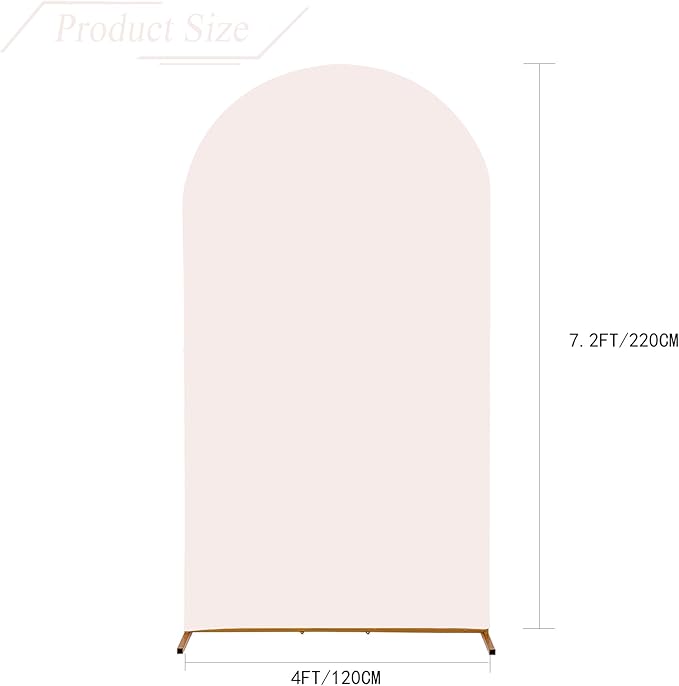bricia Wedding Arch Backdrop Stand Cover, 7.2FT Double Sided Stretchy Arch - Image 2