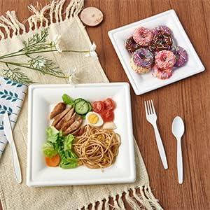 ECOLipak 120 Pack Compostable Paper Plates, 10 inch and 8 inch Heavy Duty Eco - Image 5