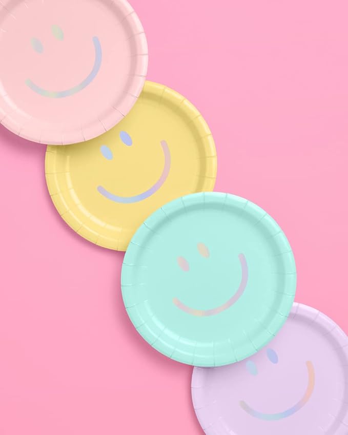 xo, Fetti Smiley Paper Plates - Image 2