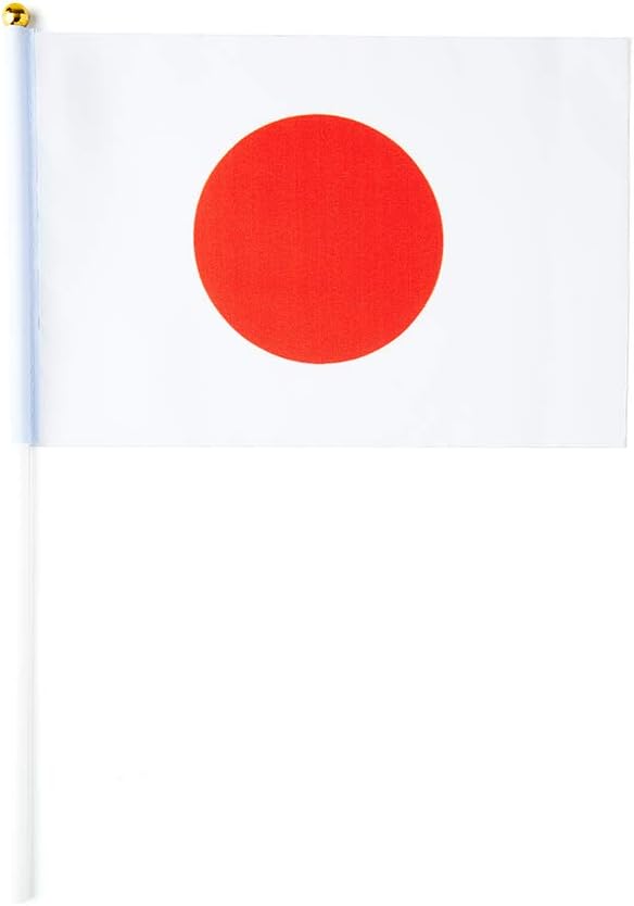 Japan Flag Japanese Flag, Small Mini Handheld Japan Flags on Stick - Image 2