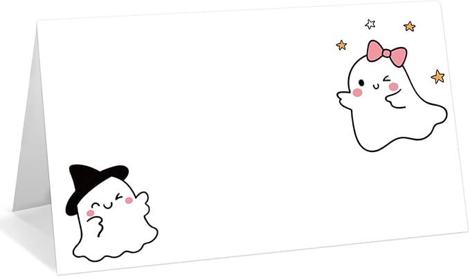 25 Pack Halloween Place Cards, Editable Name Cards by WwongxianB