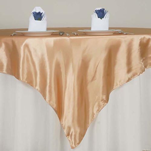 TABLECLOTHSFACTORY 72" Satin Square Table Overlay by TABLECLOTHSFACTORY