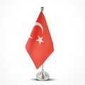 Turkey Flag Turkish Flags, Small Mini Turkish Desk Flag, Used by Mflagperft