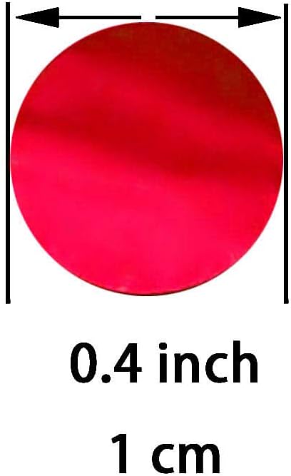 Red Foil Metallic Round Table Scatter Decor - Image 2