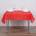 Efavormart 54x54 RED Wholesale Linens Seamless Polyester Square Linen Tablecloth by efavormart