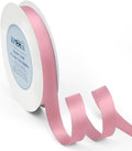 Double Faced Pink Satin Ribbon, 5/8" x 50 Yards Ribbons, Wedding Decor by KMERLIFE