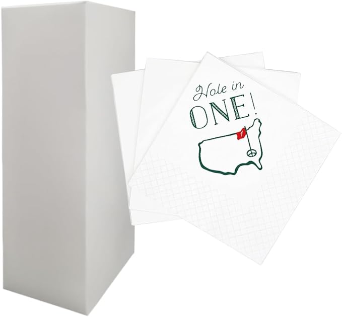 Golf Cocktail Napkins 2-Pack, Golf Party Supplies, 5x5 Inches by Geloar
