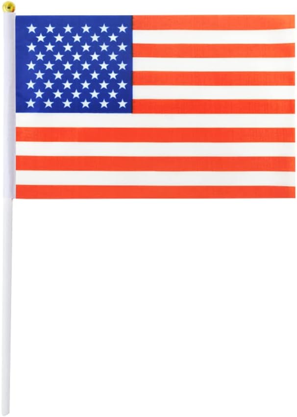Small American Flags On Stick, Mini Handheld American USA Flag - Image 2