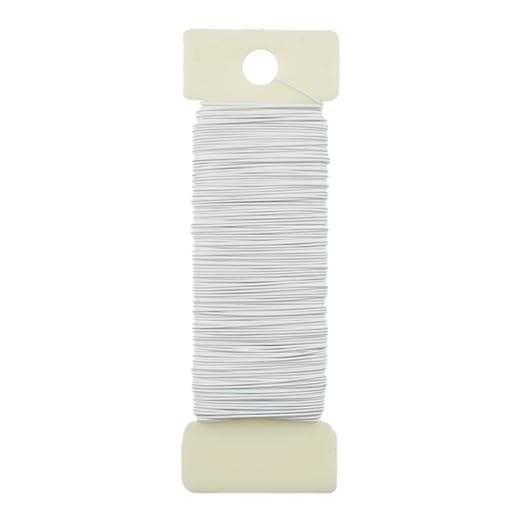 HAHIYO 26Gauge White Metal Floral Wire by HAHIYO