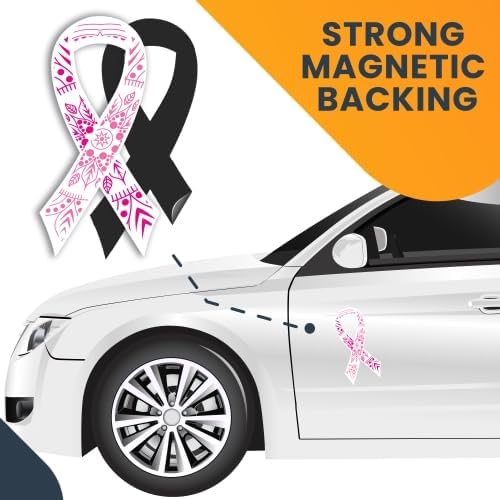 Magnet Me Up Breast Cancer Awareness Pink Mandala Ribbon Magnet Decal, 3.5x7 - Image 7