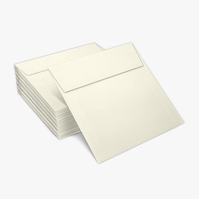 LUXPaper Square Invitation Envelopes | Peel & Press | 5" x 5" | Natural Linen | - Image 4