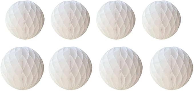 8pc Honeycomb Balls Party Decorations 8'' 10'' Tissue Paper Pom Poms Flower by Yangeey