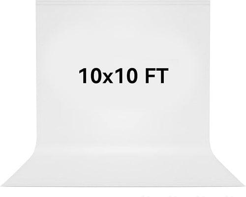 10 x10 FT White Backdrop Background, 100% Polyester Large Pure White Photo by Vevelux