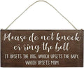 Rustic Wooden Signs Please Do Not Knock or Don't Ring Doorbell Dogs Will Bark by Eletina
