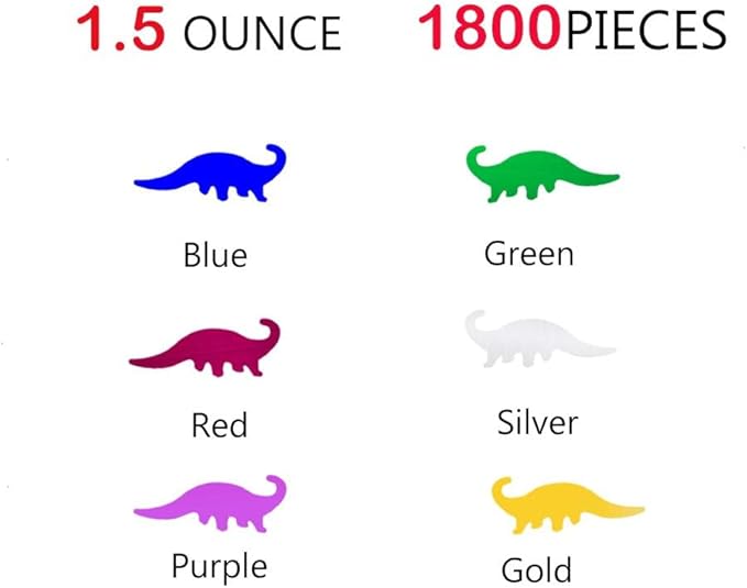 Confetti Dinosaur Confetti Table Metallic Foil Scatter Dino Baby Shower - Image 2