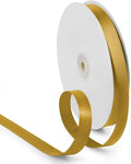 5/8 Inch 100 Yards Satin Ribbon Gold, Solid Color Fabric Ribbon by HimBen