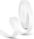 5/8 Inch 25 Yards Satin Ribbon White, Solid Color Fabric Ribbon by HimBen