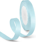 5/8 Inch 25 Yards Satin Ribbon Light Blue, Solid Color Fabric Ribbon by HimBen