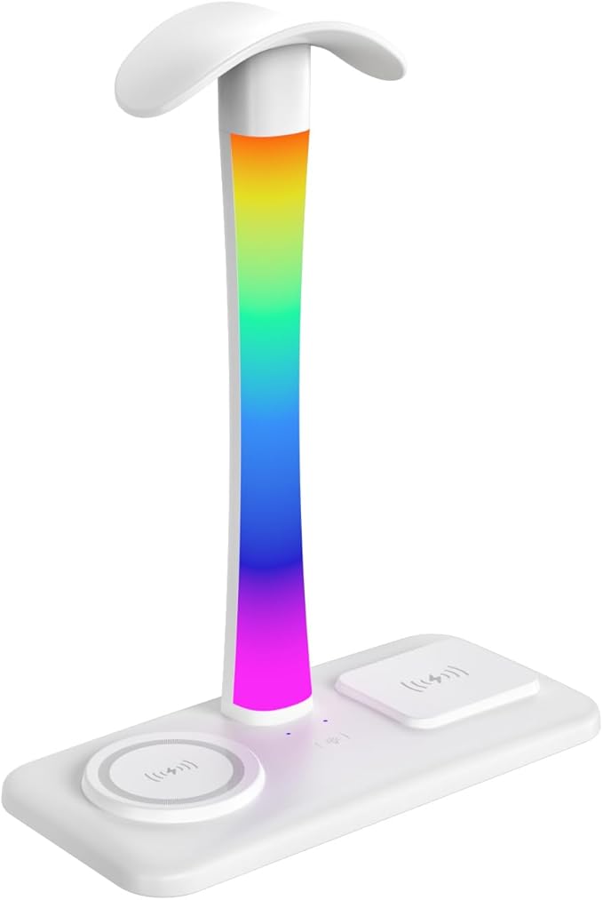 Headphone Stand with Wireless Charger, Gaming Headset Stand with RGB Light Mode - Image 9