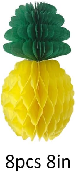 8pcs 8'' Paper Pineapple Honeycomb Decorations Tissue Party Pineapple - Image 2