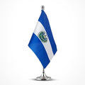 El Salvador Flag Salvadorian Flags, Small Mini Salvadorian Desk Flag, Used by Mflagperft