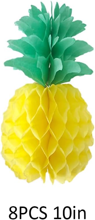 10inch Paper Pineapple Honeycomb Decorations 8pcs Tissue Party Pineapple - Image 2